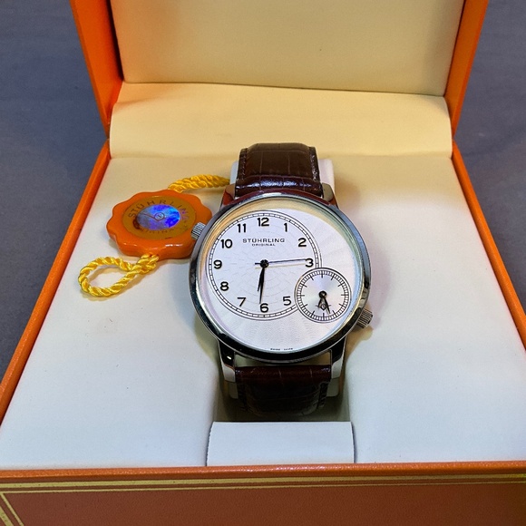 Stuhrling Original Symphony Polaris Swiss Quartz Dual Time Zone - Picture 1 of 6